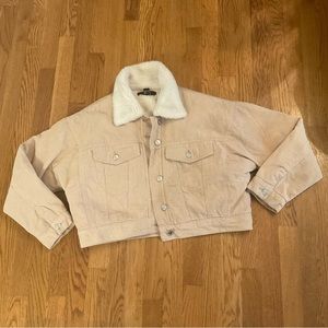 Forever 21- Cropped Corduroy Sterling Jacket. Size M